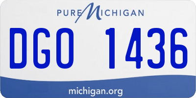 MI license plate DGO1436