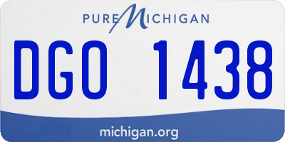 MI license plate DGO1438