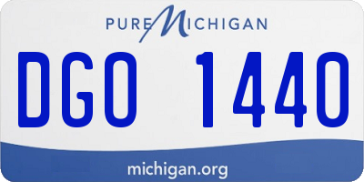 MI license plate DGO1440
