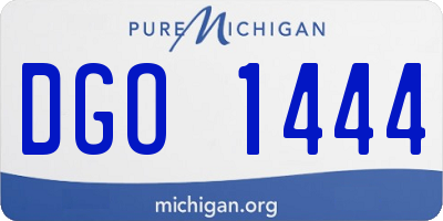 MI license plate DGO1444