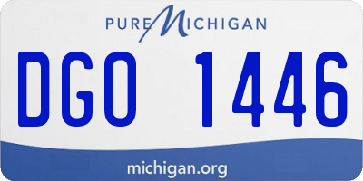 MI license plate DGO1446