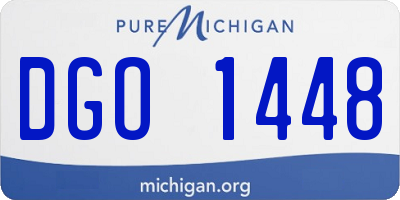 MI license plate DGO1448