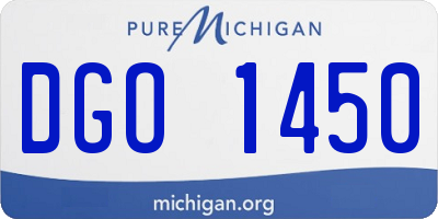 MI license plate DGO1450