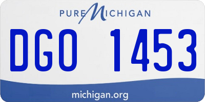 MI license plate DGO1453