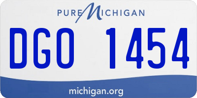 MI license plate DGO1454