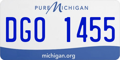 MI license plate DGO1455