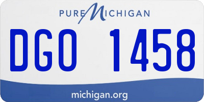 MI license plate DGO1458