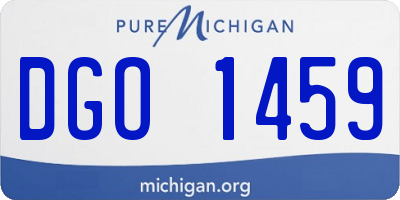 MI license plate DGO1459
