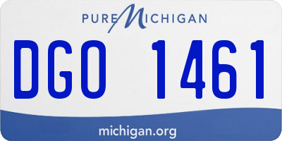 MI license plate DGO1461