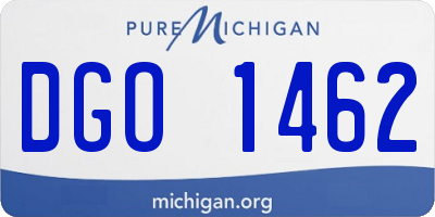MI license plate DGO1462
