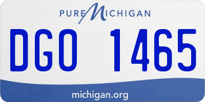 MI license plate DGO1465