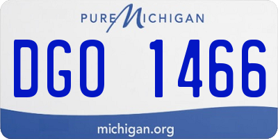 MI license plate DGO1466