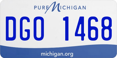 MI license plate DGO1468
