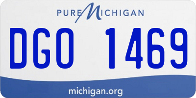 MI license plate DGO1469