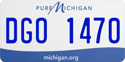 MI license plate DGO1470