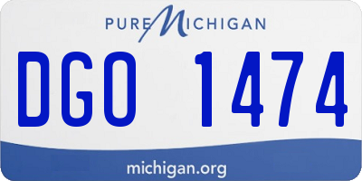 MI license plate DGO1474