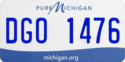 MI license plate DGO1476