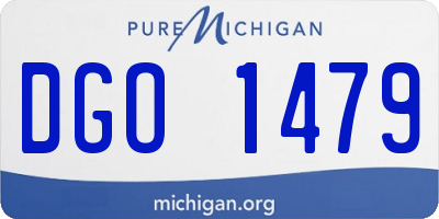 MI license plate DGO1479