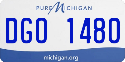 MI license plate DGO1480