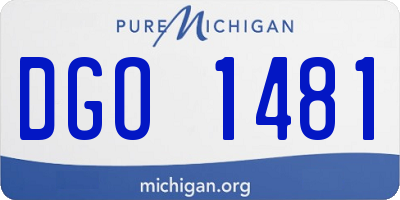 MI license plate DGO1481