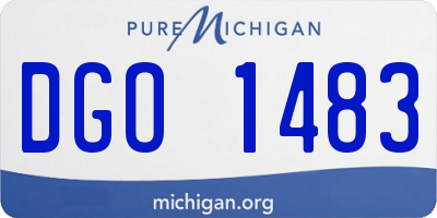MI license plate DGO1483