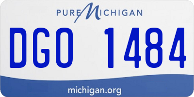 MI license plate DGO1484