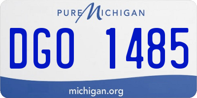 MI license plate DGO1485