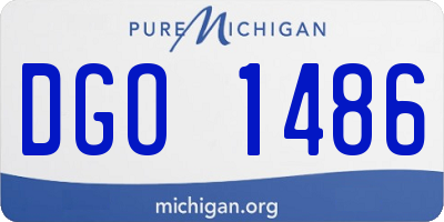 MI license plate DGO1486