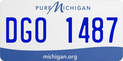 MI license plate DGO1487