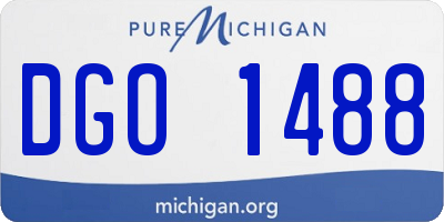 MI license plate DGO1488
