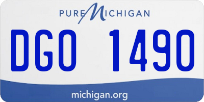 MI license plate DGO1490