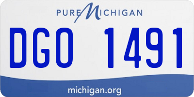 MI license plate DGO1491