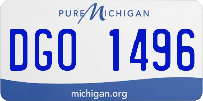 MI license plate DGO1496