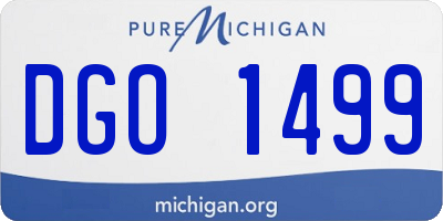 MI license plate DGO1499