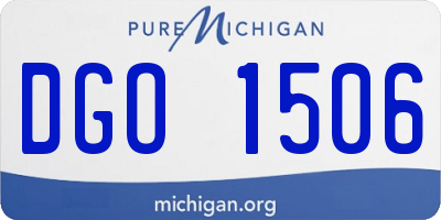 MI license plate DGO1506