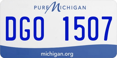 MI license plate DGO1507