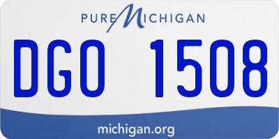MI license plate DGO1508