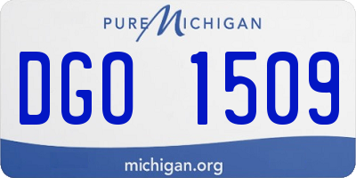 MI license plate DGO1509