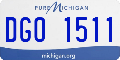 MI license plate DGO1511