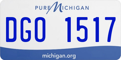 MI license plate DGO1517