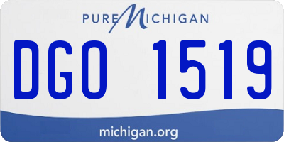 MI license plate DGO1519