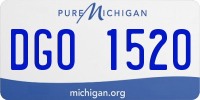 MI license plate DGO1520