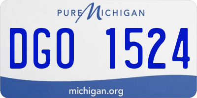 MI license plate DGO1524
