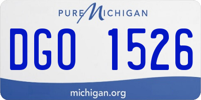 MI license plate DGO1526