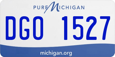 MI license plate DGO1527