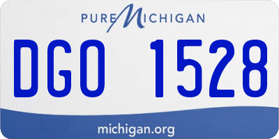 MI license plate DGO1528