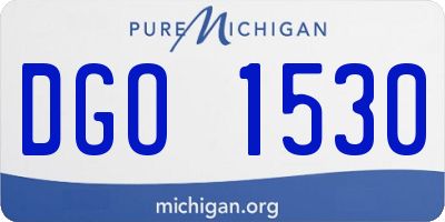 MI license plate DGO1530