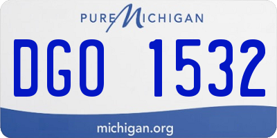 MI license plate DGO1532
