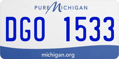 MI license plate DGO1533
