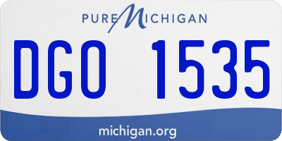 MI license plate DGO1535